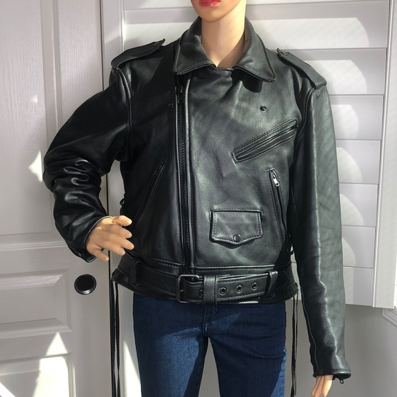 Just Leather San Jose CA CHP Motorcycle Jacket. - Picture 2 of 16